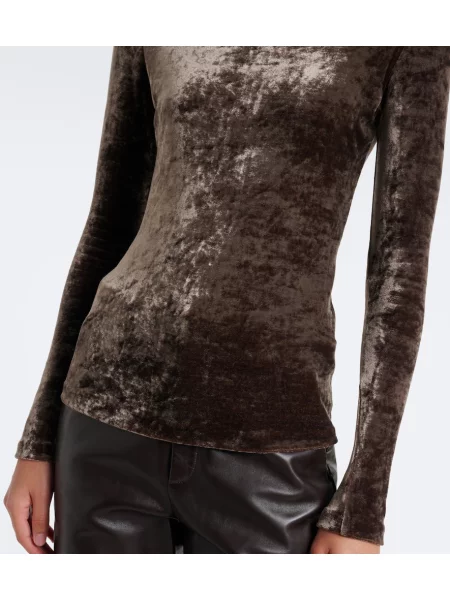 Top Ralph Lauren Collection din velur maro