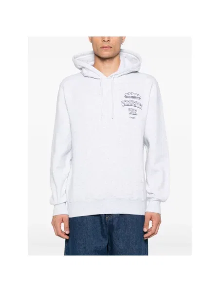 Jedwabna bluza z kapturem Carhartt Wip z kapturem szara