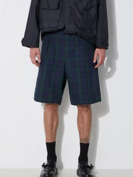 Engineered Garments pantaloni scurti din in Sunset marin albastru