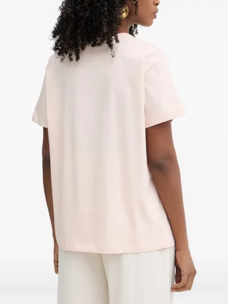 Tricou Twinset cu broderie roz
