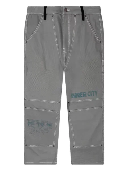 Zkrácené kalhoty Honor The Gift s potiskem šedé