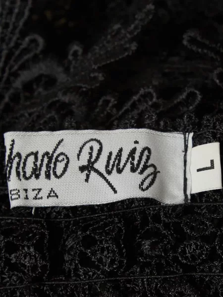 Top Charo Ruiz Ibiza s čipkom crna