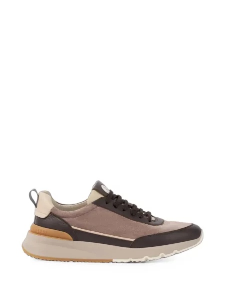 Sneakerși Brunello Cucinelli din piele de căprioară maro
