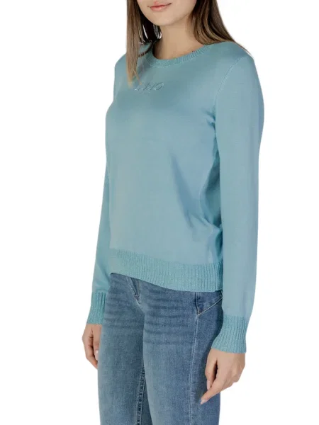 Dzianinowy sweter Liu Jo niebieski