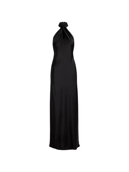 Rochie maxi Lauren Ralph Lauren cu gât halter negru