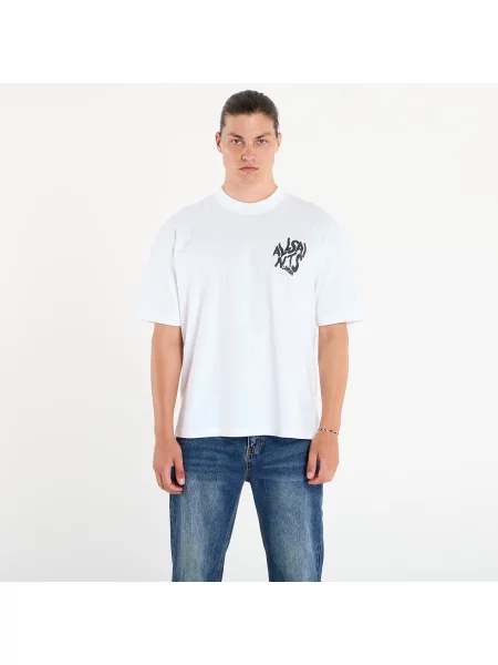 Тениска AllSaints Orlando Logo Print Oversized T-Shirt Ashen White L бяло