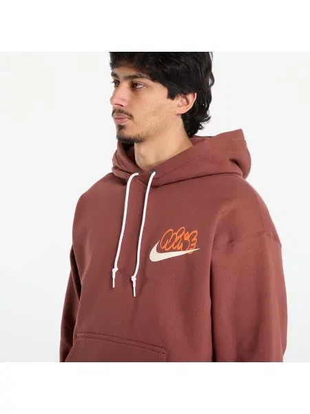 Суитшърт Nike Solo Swoosh Fleece Hoodie Red Sepia XS червено
