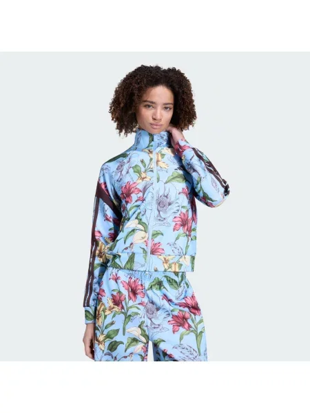 Bluza dresowa adidas x Farm Rio House of Tiro brązowa