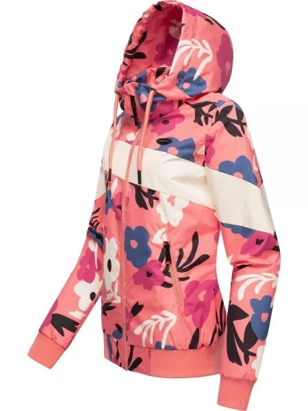 Ragwear Funkčná bunda Nuggie nebielená / modrosivá / koralová / fuksia / čierna