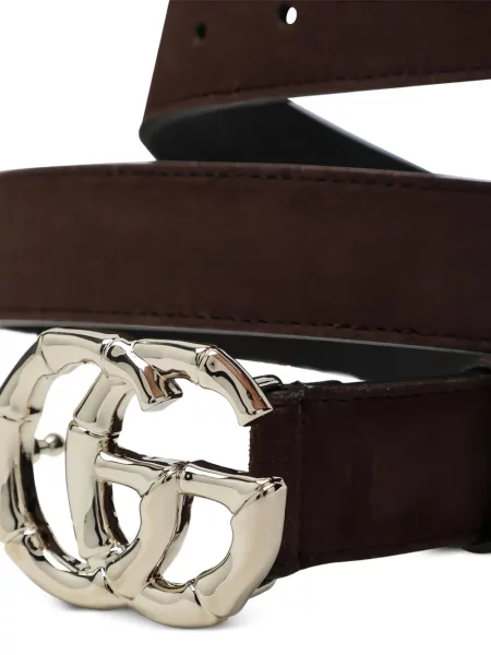 Cu centură curea Gucci din piele maro
