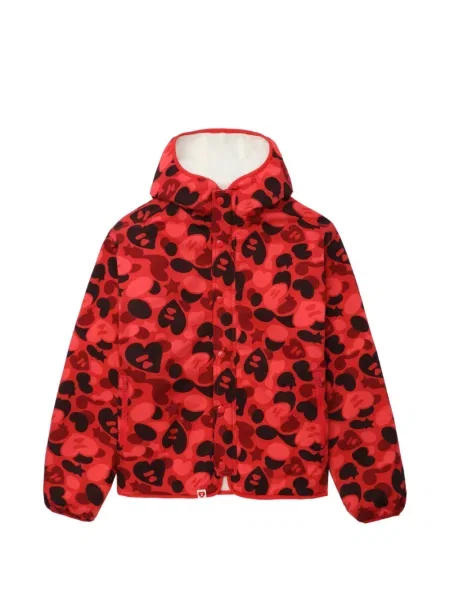 Geacă Apee™ By *a Bathing Ape® cu glugă cu model camuflaj roșu