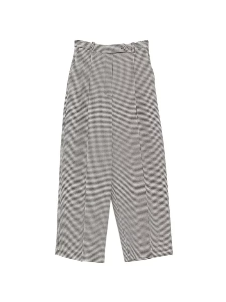 Pantaloni Styland cu model pepito alb