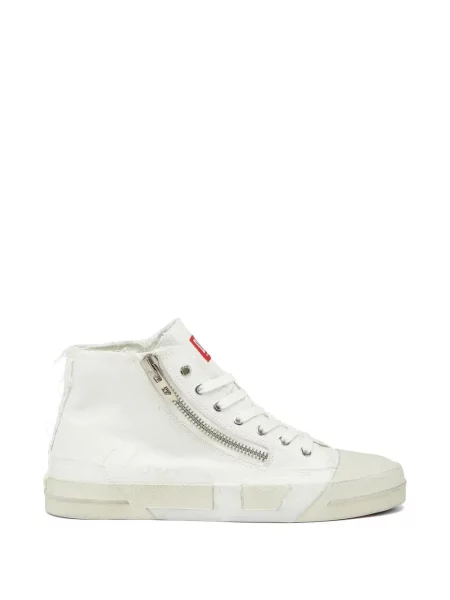 Sneakerși Diesel din canvas alb