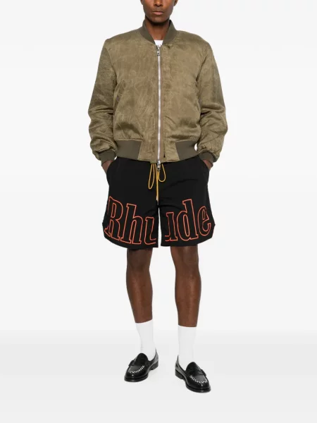 Шорти Rhude с принт с връзки черно