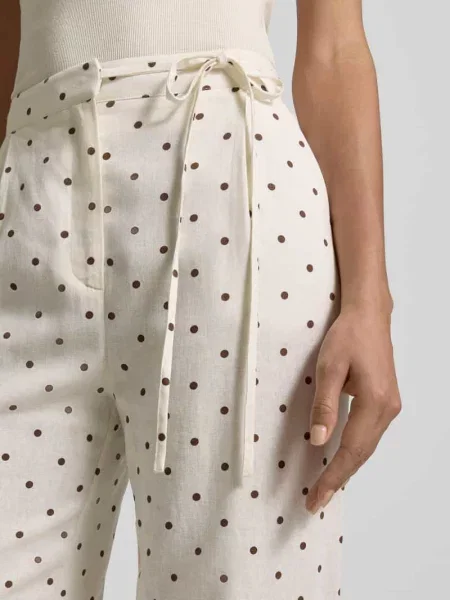 Spodnie materiałowe z wiązanym detalem Jake*s Casual beżowe