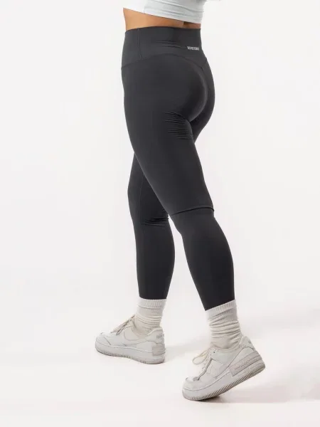 Legginsy na jogę i pilates bez przedniego szwu – granatowy niebieskie