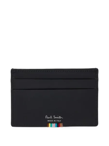 Δερμάτινος ριγέ πορτοφόλι Paul Smith μαύρο
