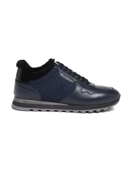 Sneakersy Baldinini skórzane niebieskie