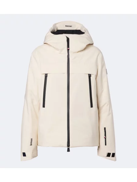 Lyžařská bunda Moncler Grenoble s kapucí béžová