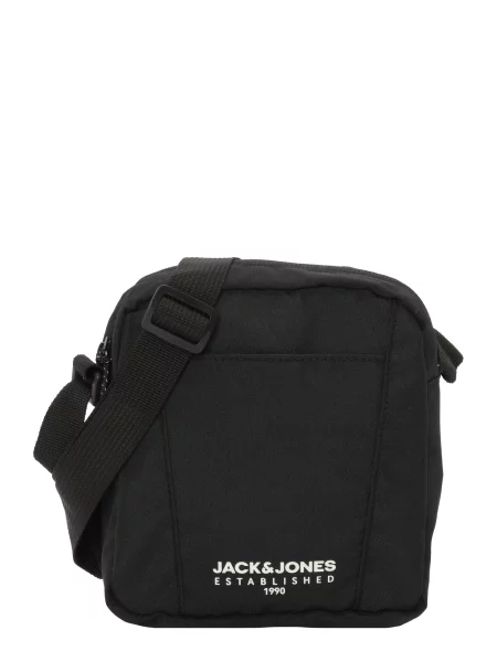JACK & JONES Geantă de umăr JACWYATT negru alb