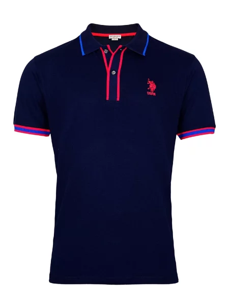 U.S. POLO ASSN. Tricou albastru roșu