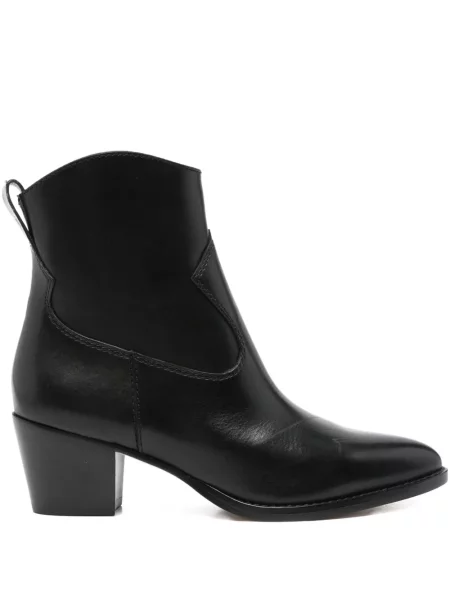 Δερμάτινα μποτάκια Lauren Ralph Lauren μαύρο