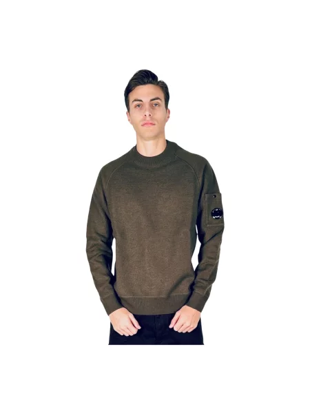 Sweter C.p. Company z wełny merino zielony