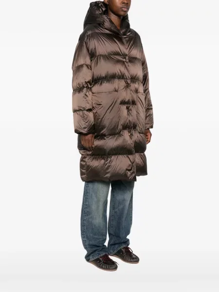 Geacă Max Mara cu glugă maro