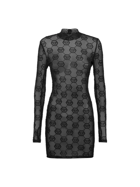 Sukienka Philipp Plein tiulowa czarna