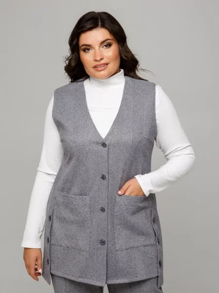 Жилет класичний All Posa сірий