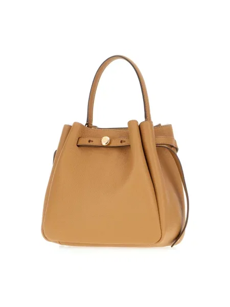 Kapelusz Tory Burch skórzany beżowy