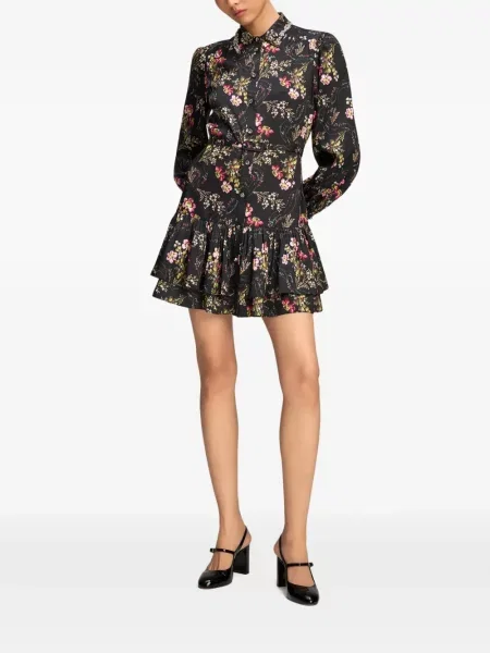 Rochie mini Cinq A Sept cu model floral cu imagine negru