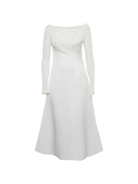 Długa sukienka maxi Chats By C.dam garniturowa biała