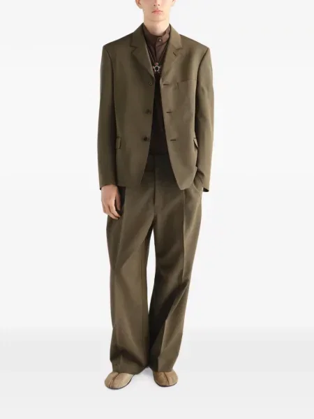 Pantaloni Lemaire de lână maro