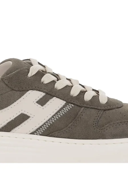 Sneakerși Hogan din piele de căprioară maro