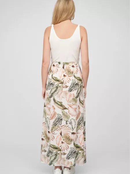 Rochie de vară bej / verde petrol / verde închis alb