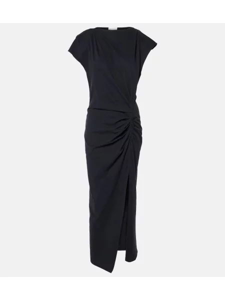 Rochie midi Isabel Marant din jerseu până la genunchi de costum negru