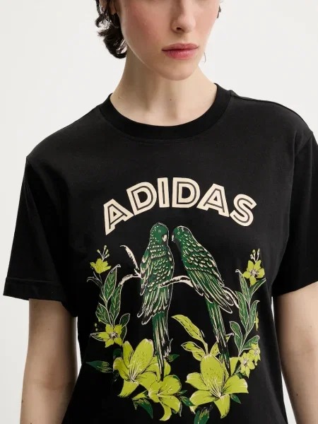 Adidas Póló FARM Graphic Fekete Regular Fit szürke