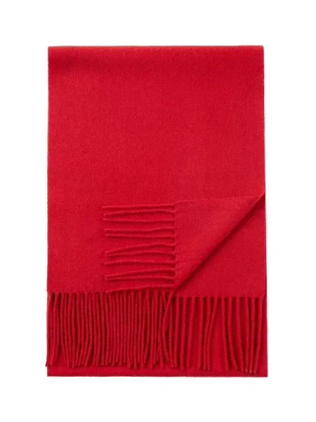 GOBI Cashmere Fular Unisex Cashmere Fringed Scarf intens roșu