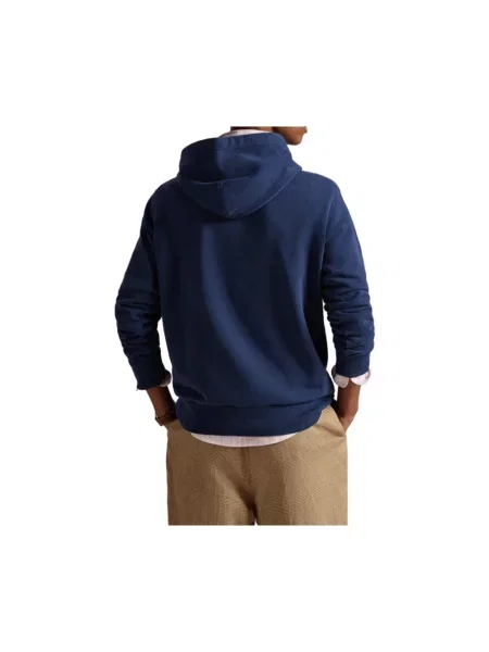 Bluza z kapturem Polo Ralph Lauren z kapturem niebieska