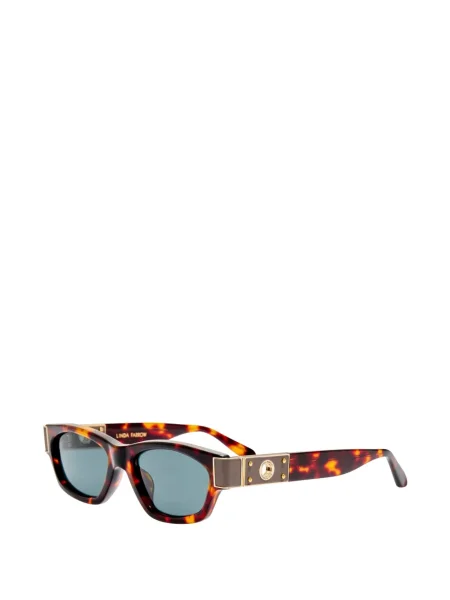 Ochelari de soare Linda Farrow cu imprimeu geometric maro