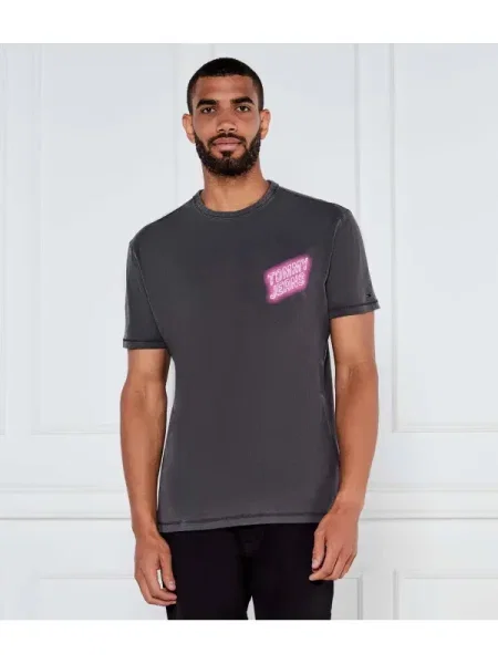 Tommy Jeans Tricou Novelty Gri negru