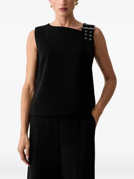 Top Trussardi fără mâneci cu cataramă negru