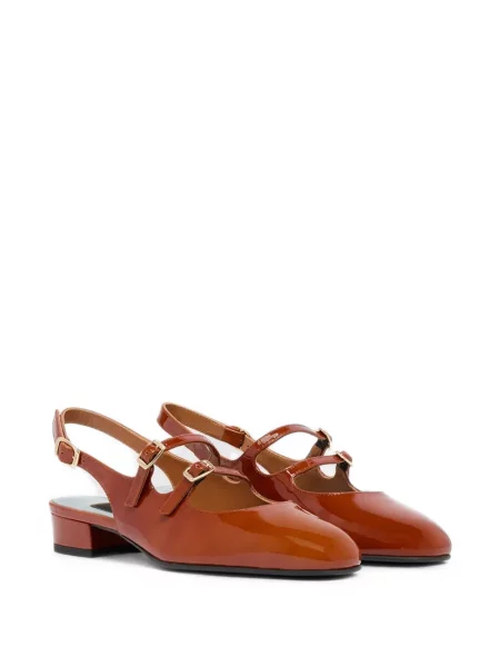 Pantofi cu toc Carel Paris slingback cu bretele maro