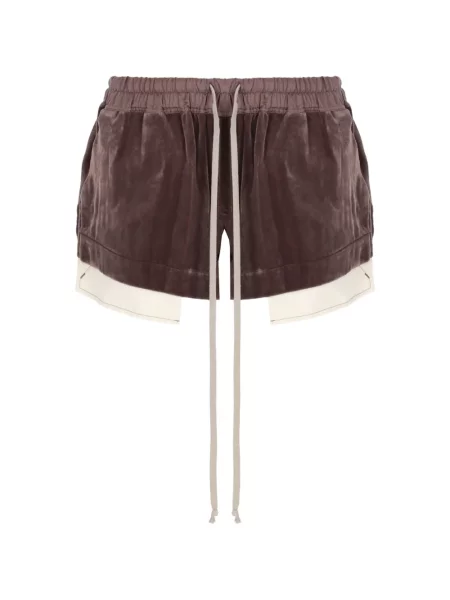 Pantaloni scurți Rick Owens de catifea gri