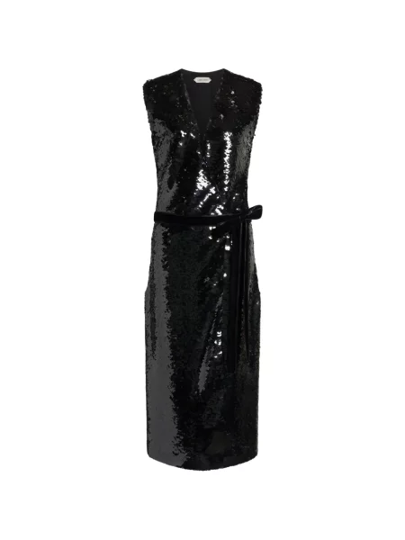 Rochie midi Alberta Ferretti cu paiete negru