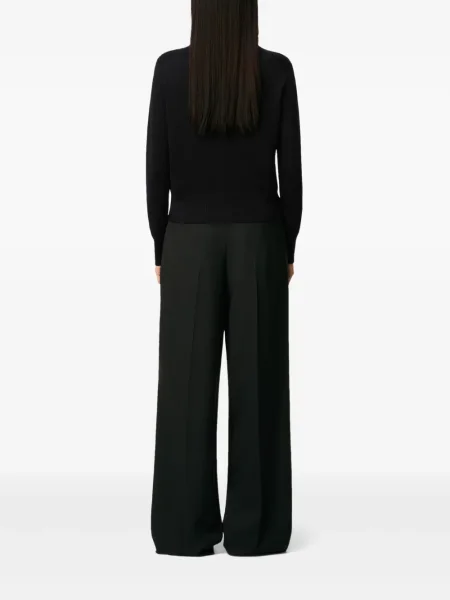 Cardigan Ami Paris de lână cu motiv cu inimi negru