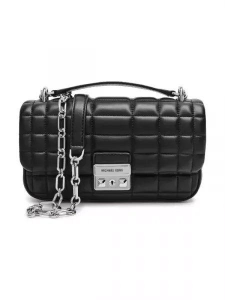 Michael Kors De piele geantă pe umăr Tribecca negru
