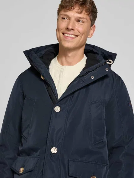 Parka z kapturem i z patką model J-HUNT' Mcneal granatowa