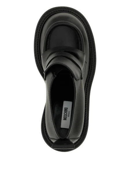 Pantofi loafer Moschino din piele negru